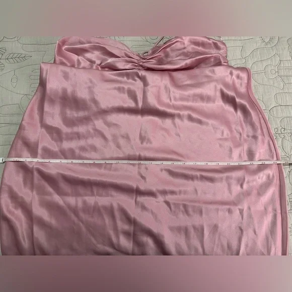 NEW Reformation Valora Satin Halter Dress Sz 12 Babygirl Pink - Picture 7 of 10